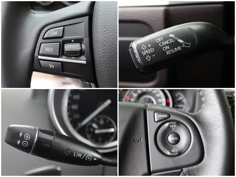 Các nút bấm chức năng của cruise control