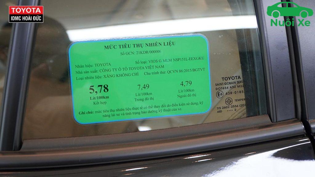 muc tieu hao nhien lieu cua vios 1861